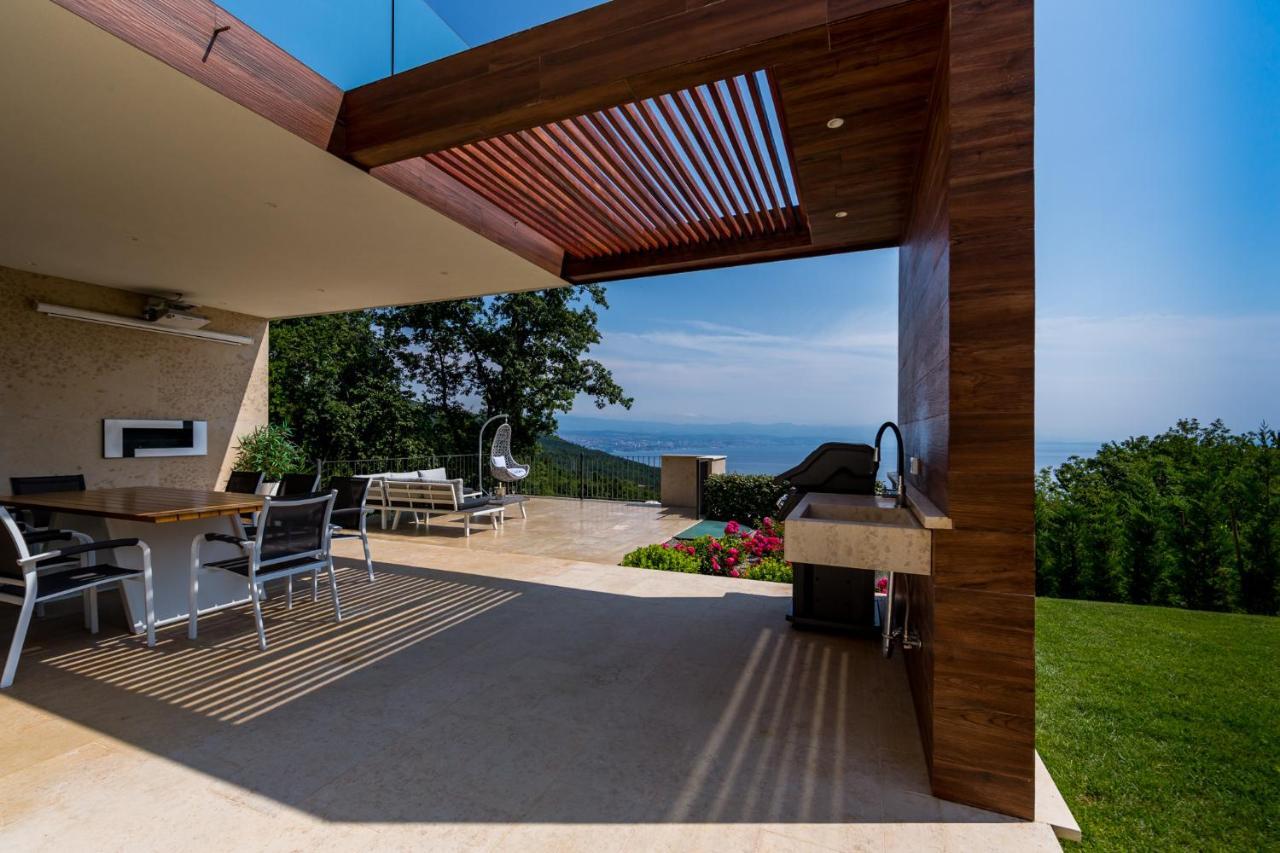 Villa Altavista - Seaview & Relax With Heated Pool & Minigolf Opatija Dış mekan fotoğraf